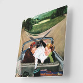 Fork in the Road Quadratische Wanduhr (Winkel)