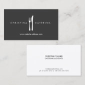 FORK & KNIFE LOGO Business Card Visitenkarte (Vorne/Hinten)