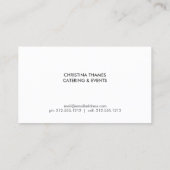 FORK & KNIFE LOGO Business Card Visitenkarte (Rückseite)