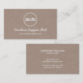 FORK & KNIFE-LOGO zum Kraft Paper Effect Visitenkarte (Vorne/Hinten)