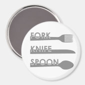Fork Knife Spoon Magnet (Vorderseite/Rückseite)