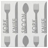 Fork Knife Spoon Stoff (Nahaufnahme)