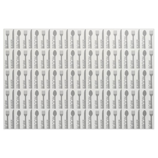 Fork Knife Spoon Stoff (Fat Quarter (45,7 x 55,9 cm))