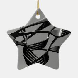 Fork Levitation Keramik Ornament