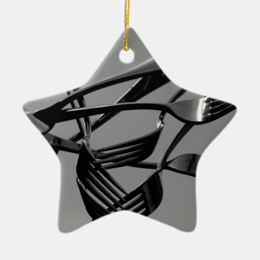 Fork Levitation Keramik Ornament (Vorne)