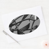 Fork Levitation Ovaler Aufkleber (Umschlag)