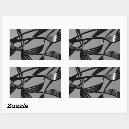 Fork Levitation Rechteckiger Aufkleber (Blatt)