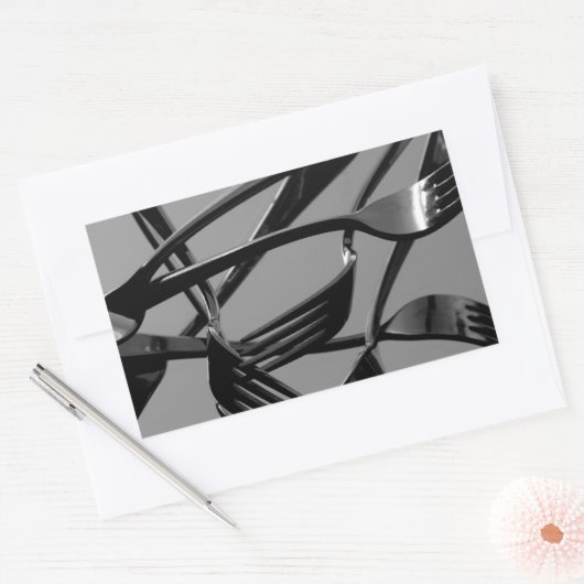 Fork Levitation Rechteckiger Aufkleber (Umschlag)