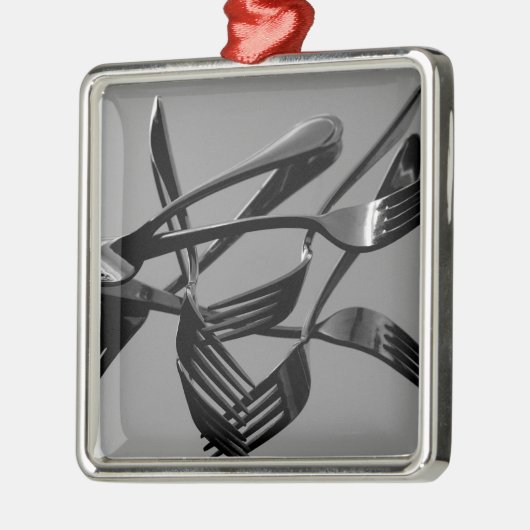 Fork Levitation Silbernes Ornament (Links)