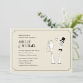 Fork Lieben Spoon Probe Abendessen Einladungen (Stehend Vorderseite)