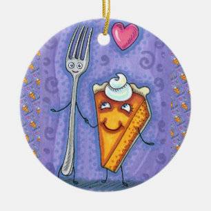 FORK & PUMPKIN PIE, FÜR EINEN ANDEREN GEFÜHRT, ROM KERAMIK ORNAMENT