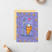 FORK & PUMPKIN PIE, FÜR EINEN ANDEREN GEFÜHRT, ROM MITTEILUNGSKARTE (Vorderseite/Rückseite Beispiel)