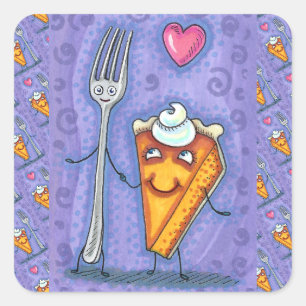 FORK & PUMPKIN PIE, FÜR EINEN ANDEREN GEFÜHRT, ROM QUADRATISCHER AUFKLEBER