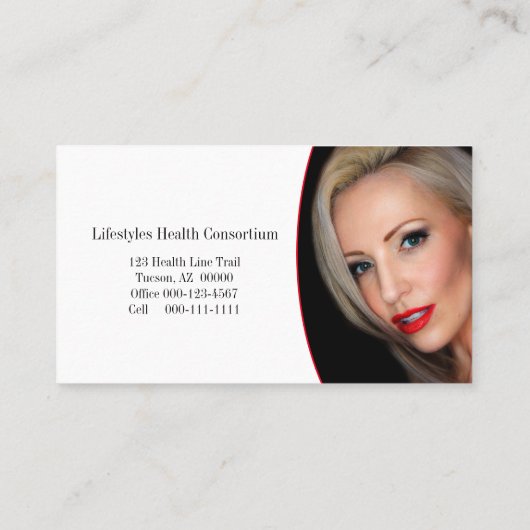 Fork Puzzlestücke Custom Foto Heath Beruflich Visitenkarte (Rückseite)