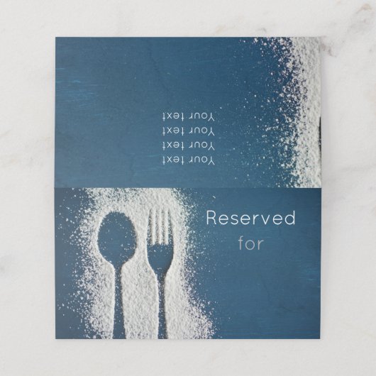 Fork & Spoon Platzkarte (Außenseite Aufgefaltet)