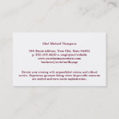 Fork Wine Bottles Logo | Restaurant Cuisine Visitenkarte (Rückseite)