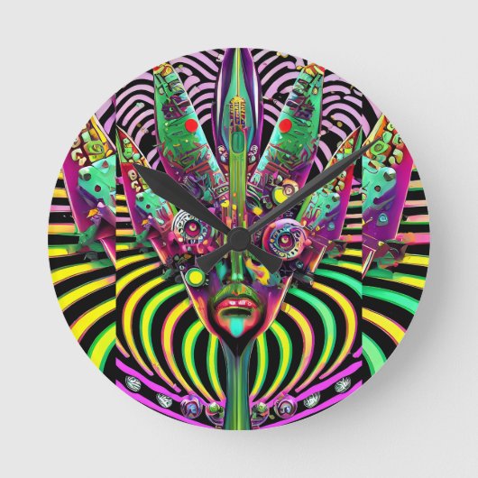 Forked Runde Wanduhr (Vorderseite)