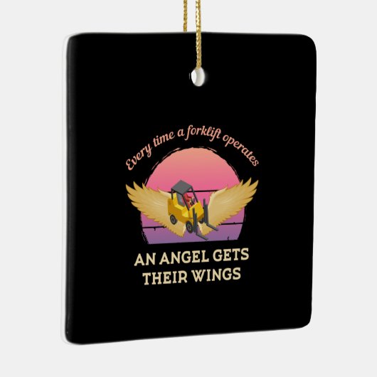 Forklift Angel Keramikornament (Rechts)