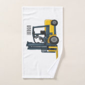 Forklift cartoon illustration badhandtuch set (Handtuch)