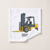 Forklift cartoon illustration badhandtuch set (Waschlappen)
