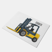 Forklift cartoon illustration fußmatte (Schrägansicht)