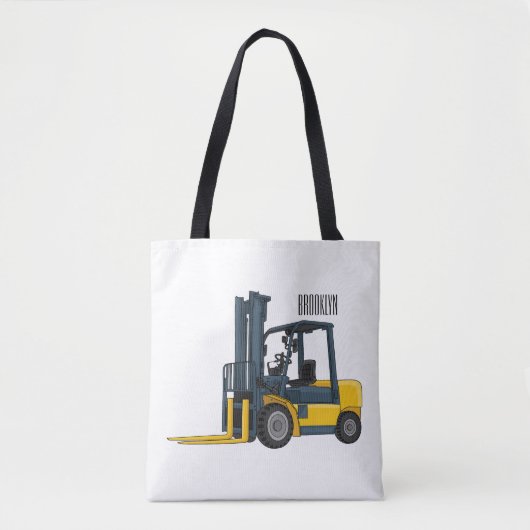 Forklift cartoon illustration tasche (Vorderseite)