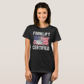 Forklift Certified USA Flag Forklift Operator Men T-Shirt (Vorne ganz)
