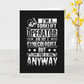 Forklift Driver Gynaecologist Karte (Gelbe Blume)
