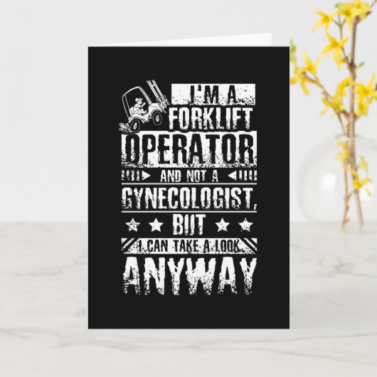 Forklift Driver Gynaecologist Karte (Gelbe Blume)