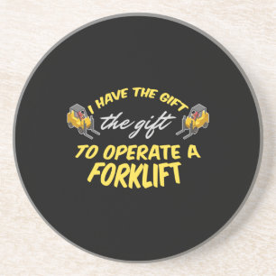 Forklift Gift Getränkeuntersetzer