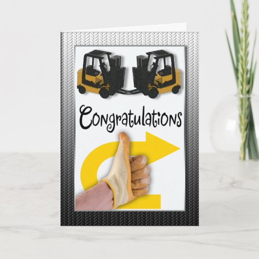 Forklift License Herzlichen Glückwunsch Karte (Vorderseite)
