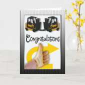 Forklift License Herzlichen Glückwunsch Karte (Gelbe Blume)