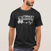 Forklift Operator Forklift Certified Destress Vint T-Shirt (Vorderseite)
