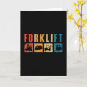 Forklift Operator Forklift Quote Driver Worker Karte (Gelbe Blume)