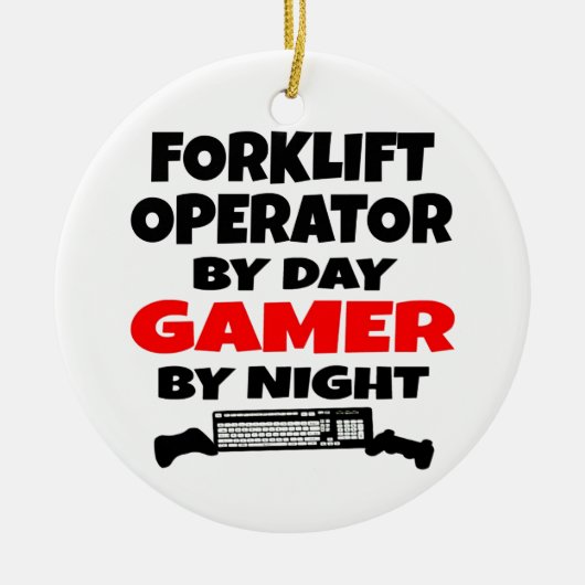 Forklift Operator Gamer Keramikornament (Vorne)