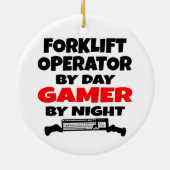 Forklift Operator Gamer Keramikornament (Hinten)