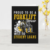 Forklift Operator Proud To Be A Forklift Driver Karte (Gelbe Blume)