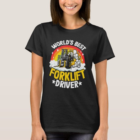 Forklift Operator Rainbow World's Best Forklift Dr T-Shirt (Vorderseite)