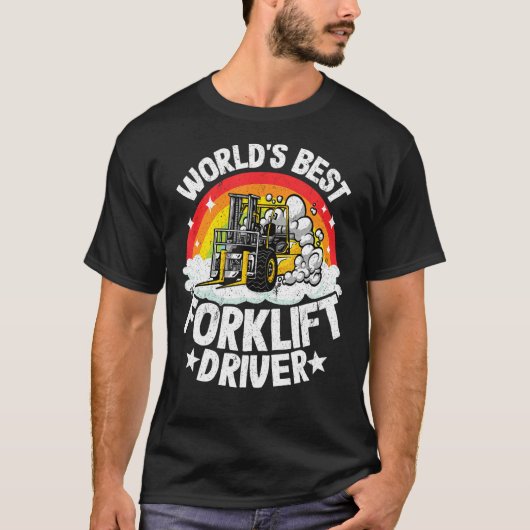 Forklift Operator Rainbow World's Best Forklift Dr T-Shirt (Vorderseite)