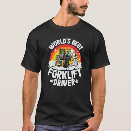 Forklift Operator Rainbow World's Best Forklift Dr T-Shirt (Vorderseite)