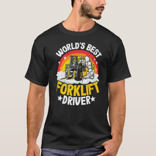 Forklift Operator Rainbow World's Best Forklift Dr T-Shirt (Vorderseite)
