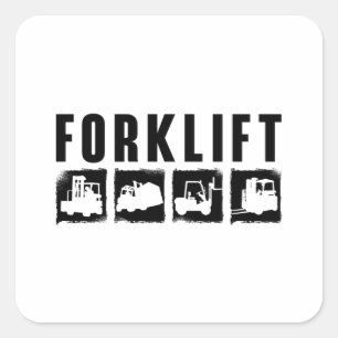 Forklift Quote Forklift Operator Quadratischer Aufkleber