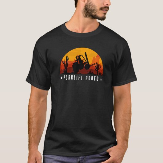 Forklift Rodeo Gabelstapler T-Shirt (Vorderseite)