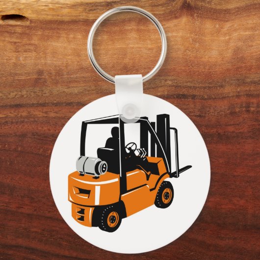forklift truck retro schlüsselanhänger (Vorderseite)