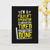 Forklift Truck Warehouse Clerk Karte (Gelbe Blume)