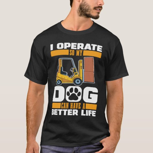 Forklifter Dog Logistics  Warehouse Forklift Opera T-Shirt (Vorderseite)