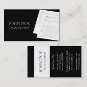 Form 1040 des Steuer-Buchhalter-B/W Visitenkarte (Vorne/Hinten)