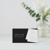 Form 1040 des Steuer-Buchhalter-B/W Visitenkarte (Stehend Vorderseite)