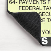 FORM_1040, STEUER-ZEIT! , IST DIESES ÜBER ES MOUSEPAD (Ecke)