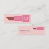 Form-Abdeckungsrosa des Lippenstifts geometrisches Mini Visitenkarte (Vorne/Hinten)